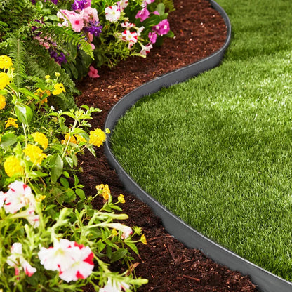 🌿 50 % RABATT NU! 📏 10M landskapskantning i rulle – grävfri montering & 30 markspikar – perfekt för snabba & snygga trädgårdskanter 🏡