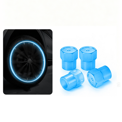 🔥 50% RABATT ⏰ Universella självlysande ventillock till däck 🚗✨ För bättre synlighet, säkerhet & cool stil på vägen 🌙