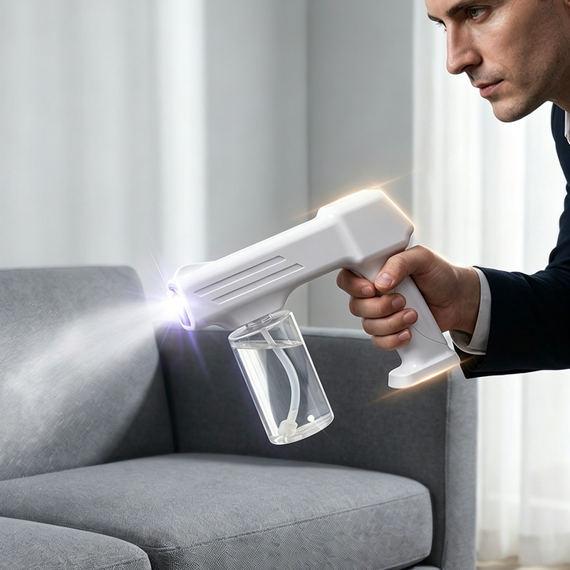💥SISTA DAGEN 50% REA💥 Trådlös Blåljus Desinfektionsspray – 350ml, Lätt, Uppladdningsbar för Hem, Bil, Resor
