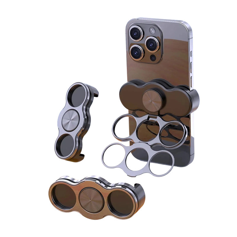 Mångfunktionell 4-ring magnetisk telefonhållare & ställ