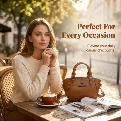 👜 50% RABATT NU! ✨ Elegant Retro Boston Handväska – Pebbled Textur, Metallic Hårdvara & Justerbar Axelrem – Kompakt Men Förvånansvärt Rymlig, Multi-Väg Styling 🎀