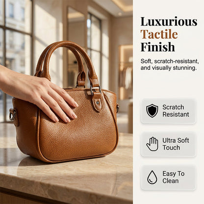 👜 50% RABATT NU! ✨ Elegant Retro Boston Handväska – Pebbled Textur, Metallic Hårdvara & Justerbar Axelrem – Kompakt Men Förvånansvärt Rymlig, Multi-Väg Styling 🎀