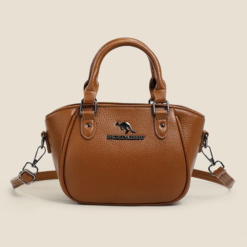 👜 50% RABATT NU! ✨ Elegant Retro Boston Handväska – Pebbled Textur, Metallic Hårdvara & Justerbar Axelrem – Kompakt Men Förvånansvärt Rymlig, Multi-Väg Styling 🎀
