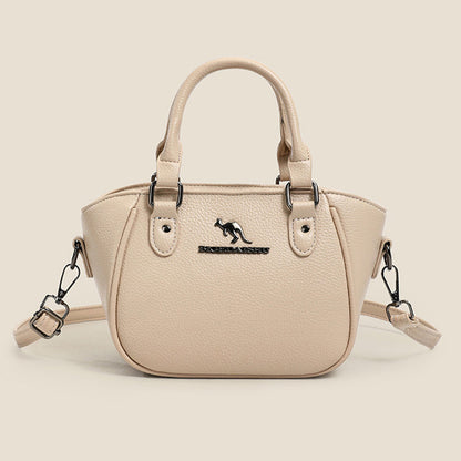 👜 50% RABATT NU! ✨ Elegant Retro Boston Handväska – Pebbled Textur, Metallic Hårdvara & Justerbar Axelrem – Kompakt Men Förvånansvärt Rymlig, Multi-Väg Styling 🎀