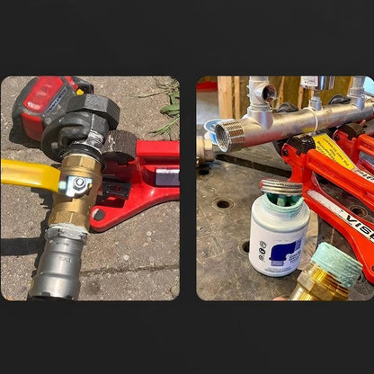 Självlåsande portabel rörklämma