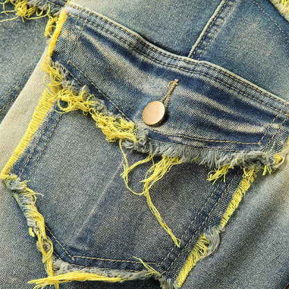👖 50 % RABATT! ✨ Klassiska stretchjeans med utsvängda ben för herrar – vintage-tvätt och patchwork-detaljer – högkvalitativ denim, perfekt för smart casual-stil – bekväma och snygga 🔥