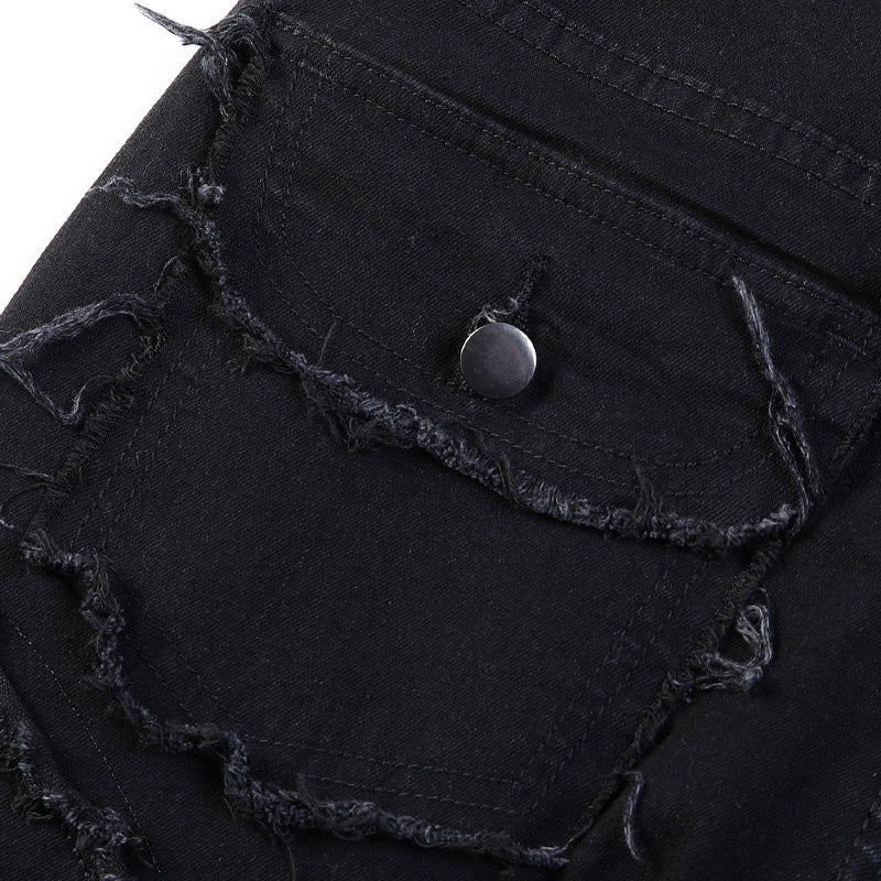 👖 50 % RABATT! ✨ Klassiska stretchjeans med utsvängda ben för herrar – vintage-tvätt och patchwork-detaljer – högkvalitativ denim, perfekt för smart casual-stil – bekväma och snygga 🔥