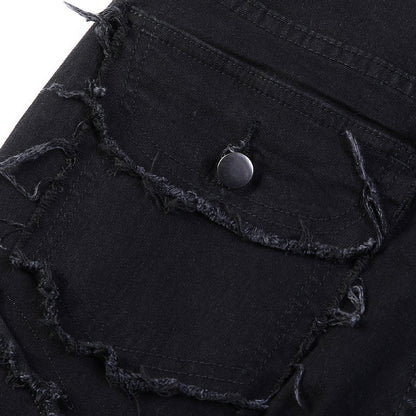 👖 50 % RABATT! ✨ Klassiska stretchjeans med utsvängda ben för herrar – vintage-tvätt och patchwork-detaljer – högkvalitativ denim, perfekt för smart casual-stil – bekväma och snygga 🔥