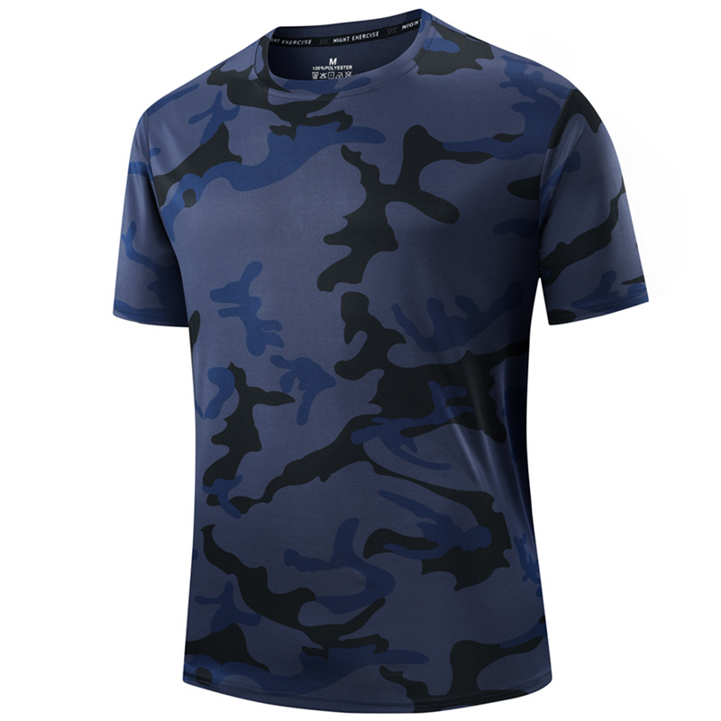 Snabbttorkande sport-T-shirt i kamouflage för män