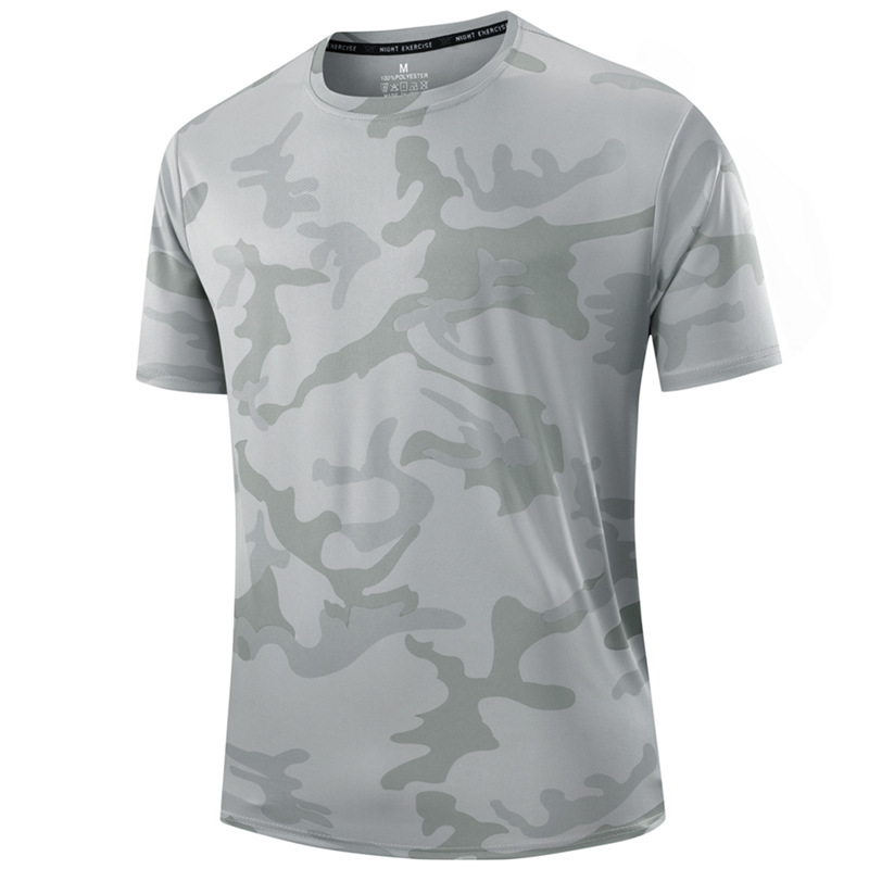 Snabbttorkande sport-T-shirt i kamouflage för män