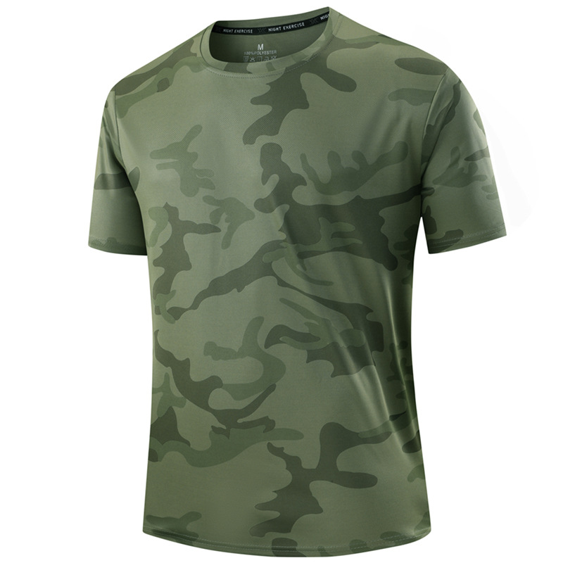 Snabbttorkande sport-T-shirt i kamouflage för män