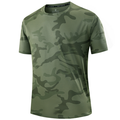 Snabbttorkande sport-T-shirt i kamouflage för män