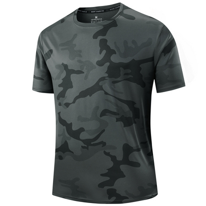 Snabbttorkande sport-T-shirt i kamouflage för män