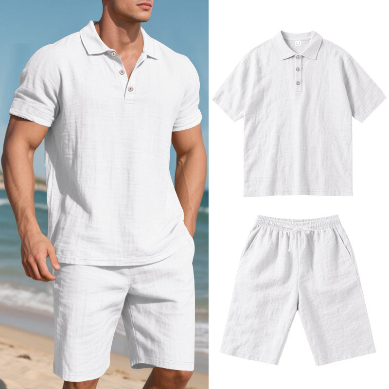 🧥🩳 2-delat set för män – avslappnad look, hög komfort. Perfekt för vardag och semester!