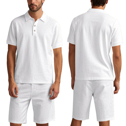 🧥🩳 2-delat set för män – avslappnad look, hög komfort. Perfekt för vardag och semester!
