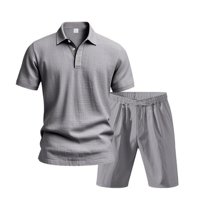 🧥🩳 2-delat set för män – avslappnad look, hög komfort. Perfekt för vardag och semester!