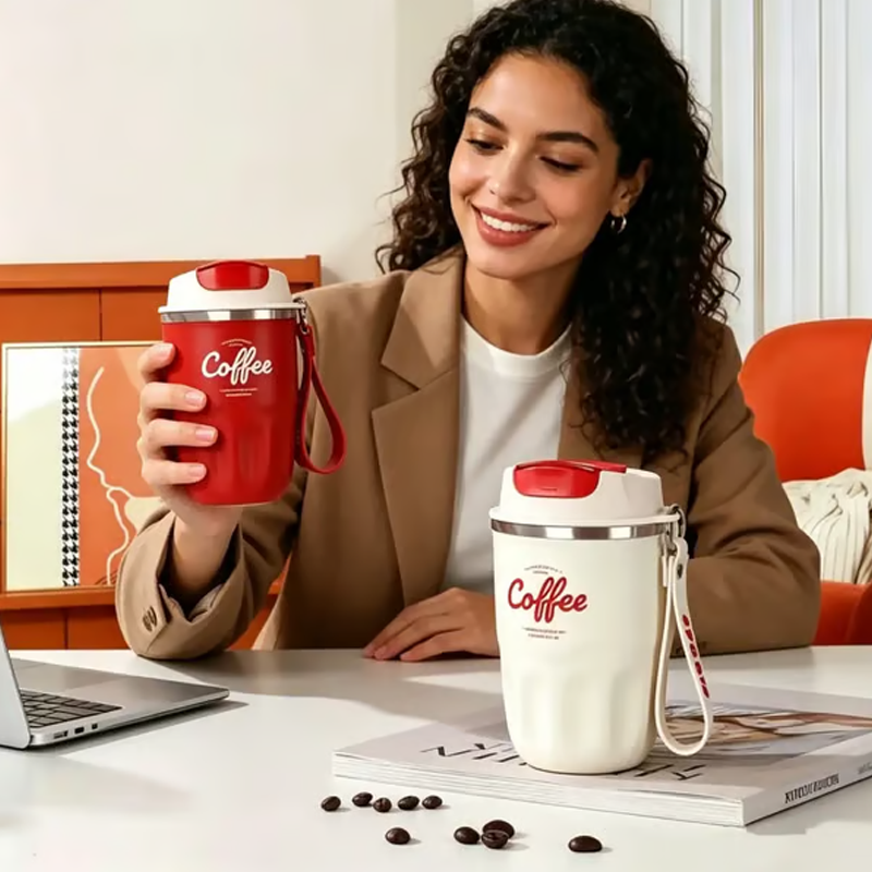 🎁💥 Julrea med 50% rabatt!! ☕ Termos i rostfritt stål med 316 ml och smart temperaturdisplay 🌡️