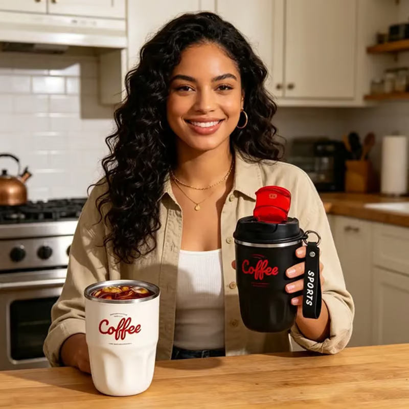 🎁💥 Julrea med 50% rabatt!! ☕ Termos i rostfritt stål med 316 ml och smart temperaturdisplay 🌡️