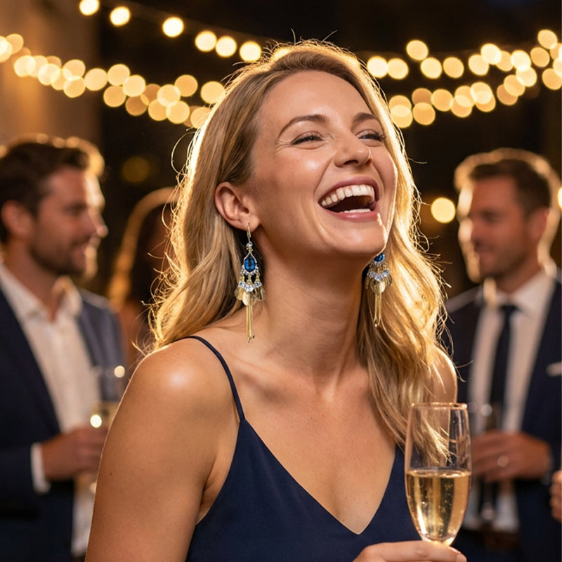 Eleganta Vintage Strass Hängörhängen
