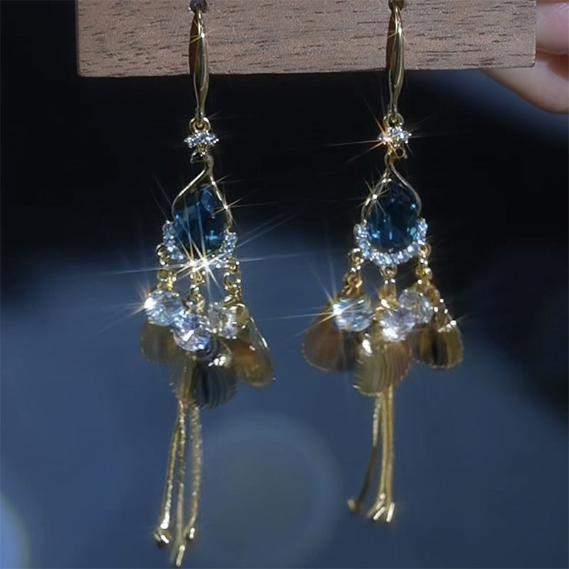 Eleganta Vintage Strass Hängörhängen