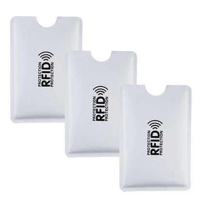 🛡️ RFID-kreditkortsskydd - Förhindrar obehörig skanning och avmagnetisering! 🔒 Ultratunn och lätt - passar alla vanliga kortstorlekar. 🧾 Tillverkad av slitstark aluminiumfolie - vattentät och reptålig.