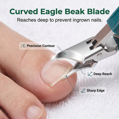 ✂️ Tre-delat set för precis nagelvård | Böjt blad som förhindrar sprickor – dubbelsidig fil för att jämna ut ojämnheter | 🏃‍ Hemvård – perfekt att ta med på resan