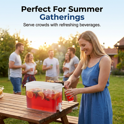 🧊 Dryckesdispenser med kran – smal design, stor volym & läckagesäker, perfekt för kylskåpsdörren & picknick 🧺