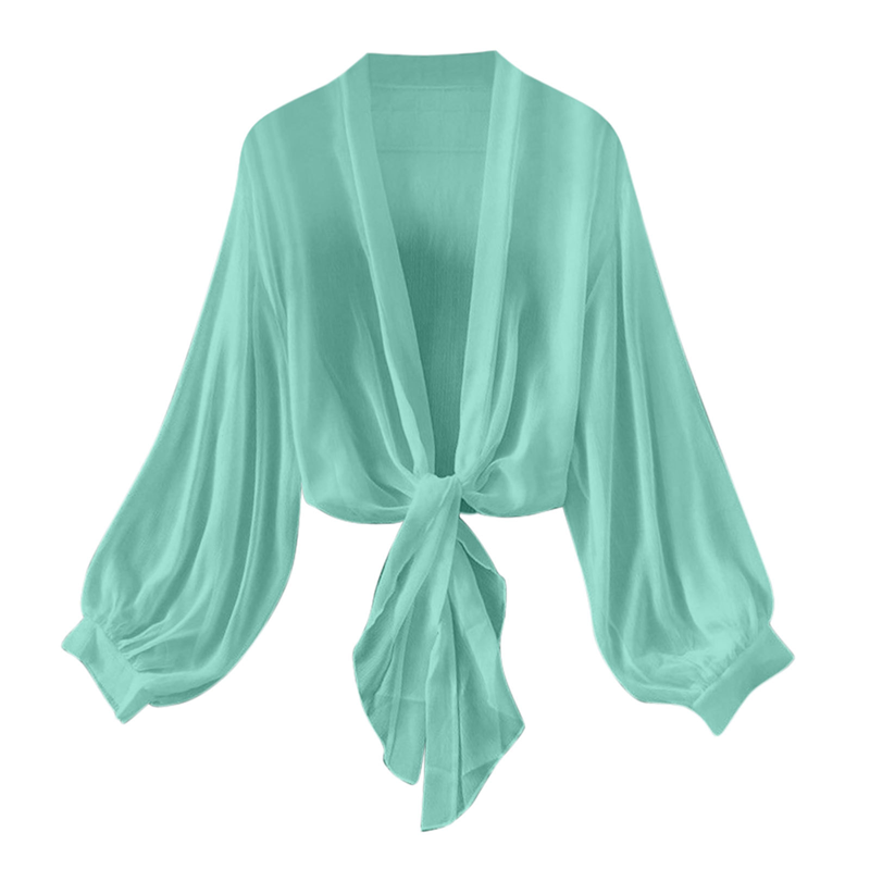 🕶️ Chiffong cardigan med knytning – lätt, elegant & enkel att styla till jeans, klänning & shorts, perfekt för svala kvällar 🌿
