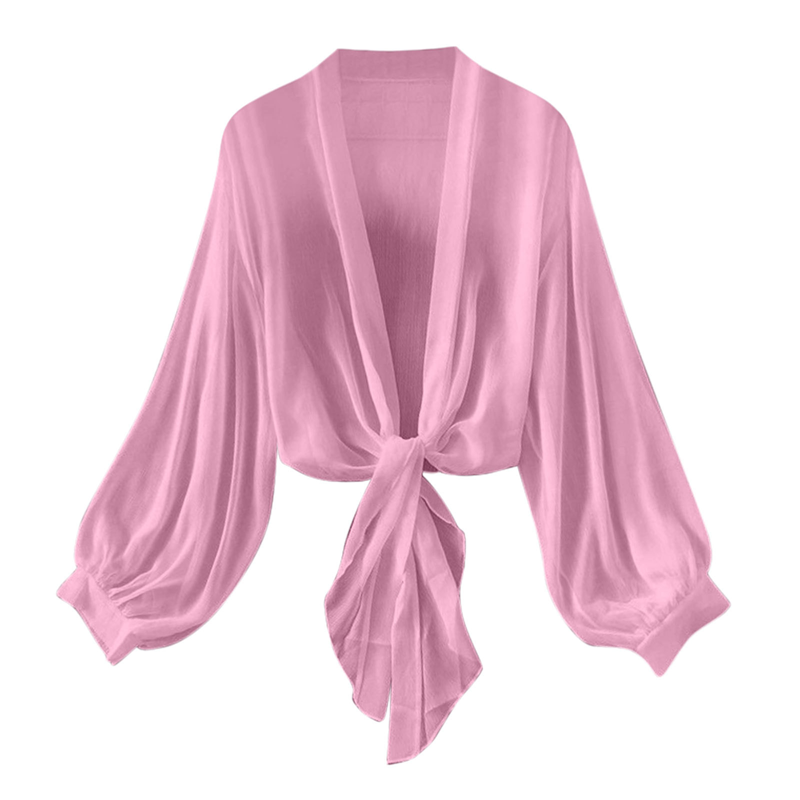 🕶️ Chiffong cardigan med knytning – lätt, elegant & enkel att styla till jeans, klänning & shorts, perfekt för svala kvällar 🌿