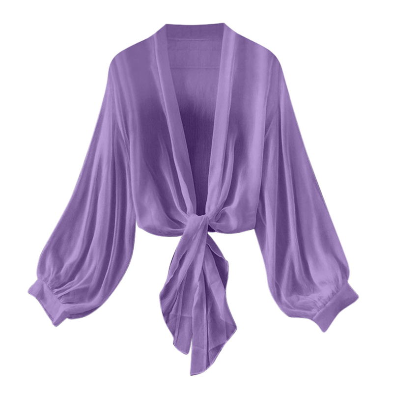 🕶️ Chiffong cardigan med knytning – lätt, elegant & enkel att styla till jeans, klänning & shorts, perfekt för svala kvällar 🌿