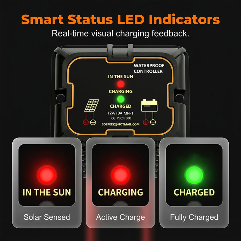 Vattentät MPPT Solarladdningskontroller