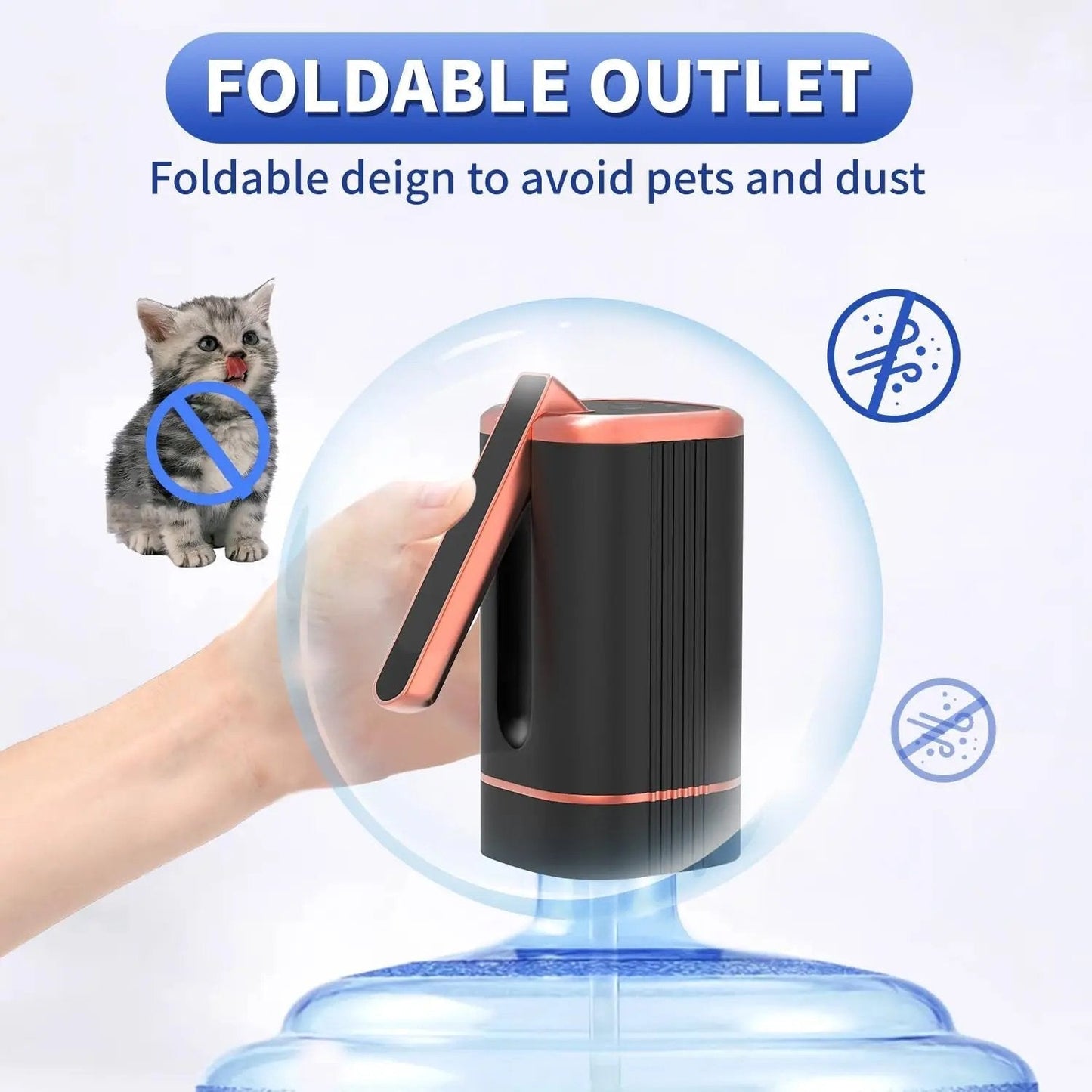 🏠 Automatisk dispenserpump – multifunktionell, tyst & perfekt för hem, kontor, sommarstuga & camping, passa de flesta standardflaskor 🌿