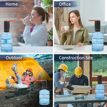 🏠 Automatisk dispenserpump – multifunktionell, tyst & perfekt för hem, kontor, sommarstuga & camping, passa de flesta standardflaskor 🌿