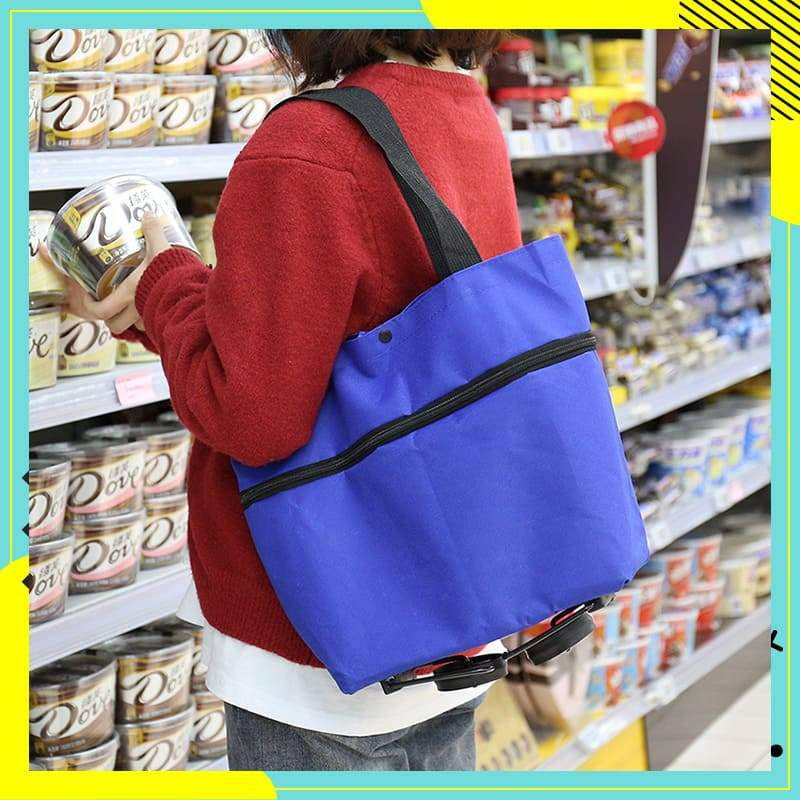 🛒 50% RABATT NU! 2‑i‑1 hopfällbar shoppingvagn – stor kapacitet, slitstarkt Oxford‑tyg & tysta hjul – perfekt för matbutik, marknad, camping och resor 🧳✨