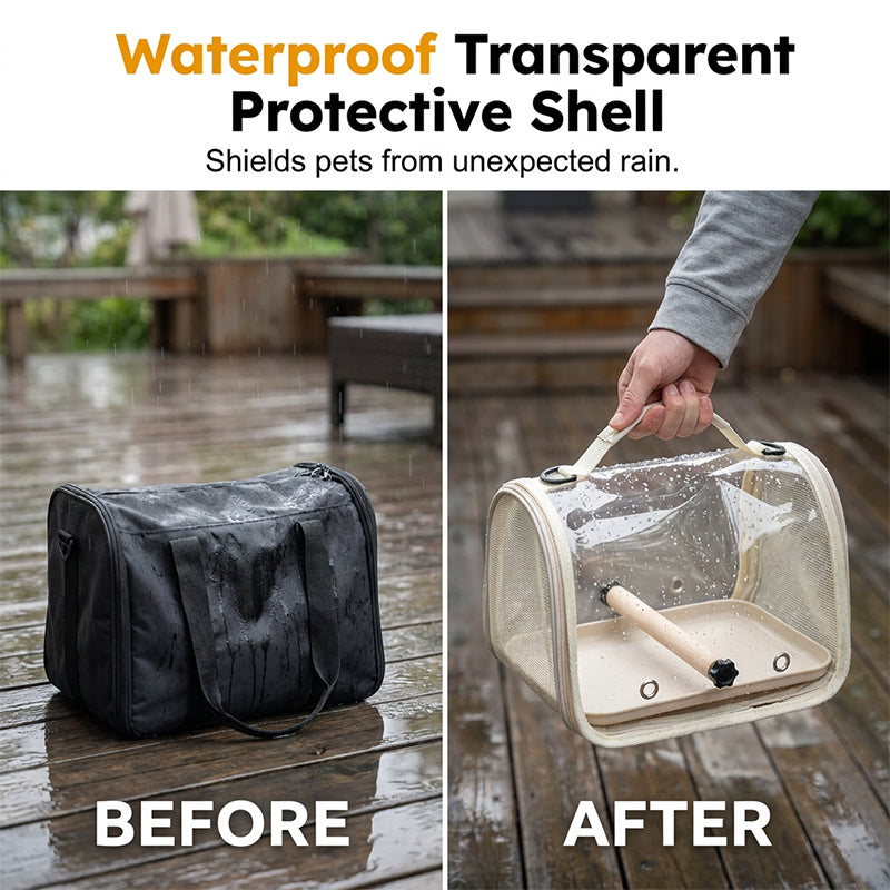 Portabel Transparent Fågelbärarbag