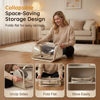 Portabel Transparent Fågelbärarbag