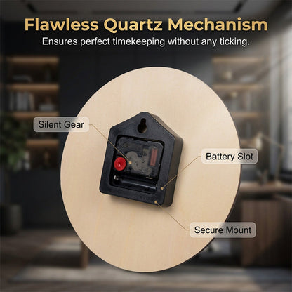 ⏰️ 50% REA NU! 🌿 Kreativ Tyst Väggklocka i Trä – Minimalistisk design & tyst rörelse – Perfekt för vardagsrum, kontor eller kök – naturlig charm och tyst precision ✨