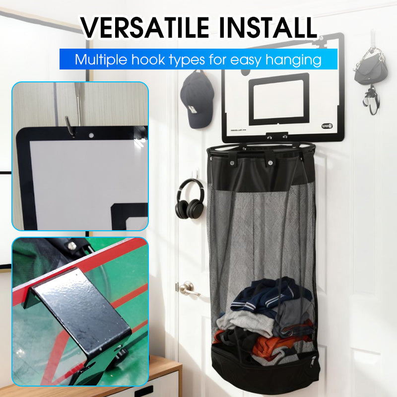 🧺 Rolig hängande tvättkorg för barn – uppmuntrar till egen städning och smart förvaring 🏀