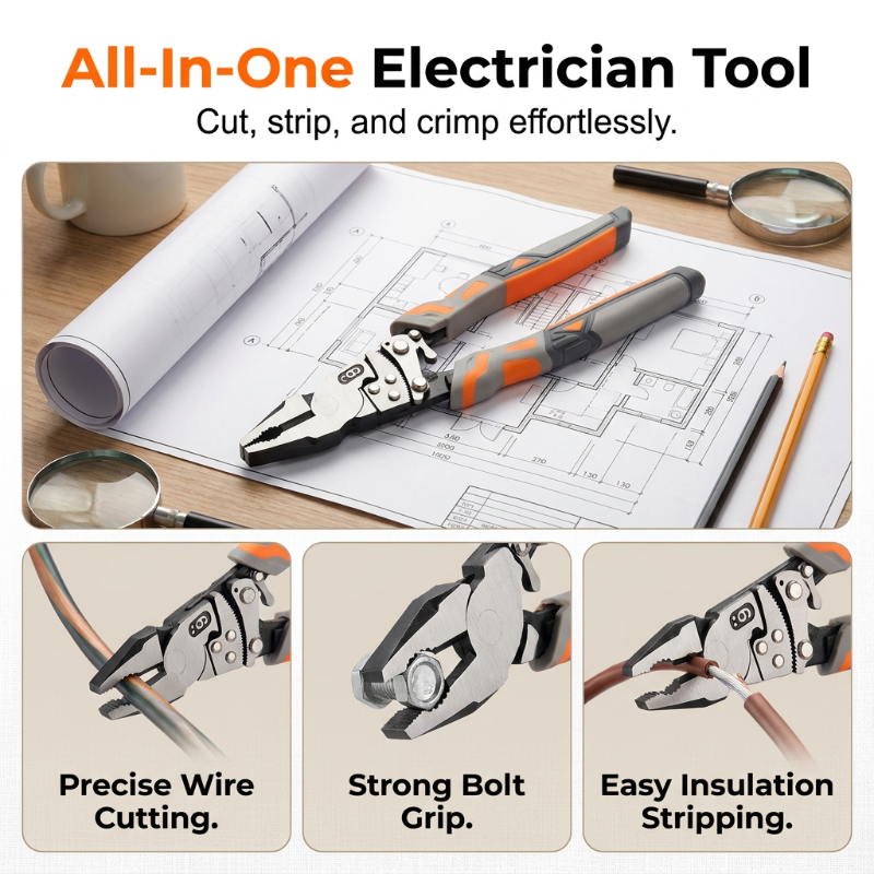 🔧 50 % RABATT NU! ⚡ Självlåsande ratchet-kabeltång – inbyggd trådskärare & mångsidig, perfekt för elarbete, installation & reparation ⚡
