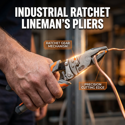 🔧 50 % RABATT NU! ⚡ Självlåsande ratchet-kabeltång – inbyggd trådskärare & mångsidig, perfekt för elarbete, installation & reparation ⚡