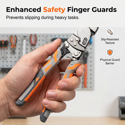 🔧 50 % RABATT NU! ⚡ Självlåsande ratchet-kabeltång – inbyggd trådskärare & mångsidig, perfekt för elarbete, installation & reparation ⚡