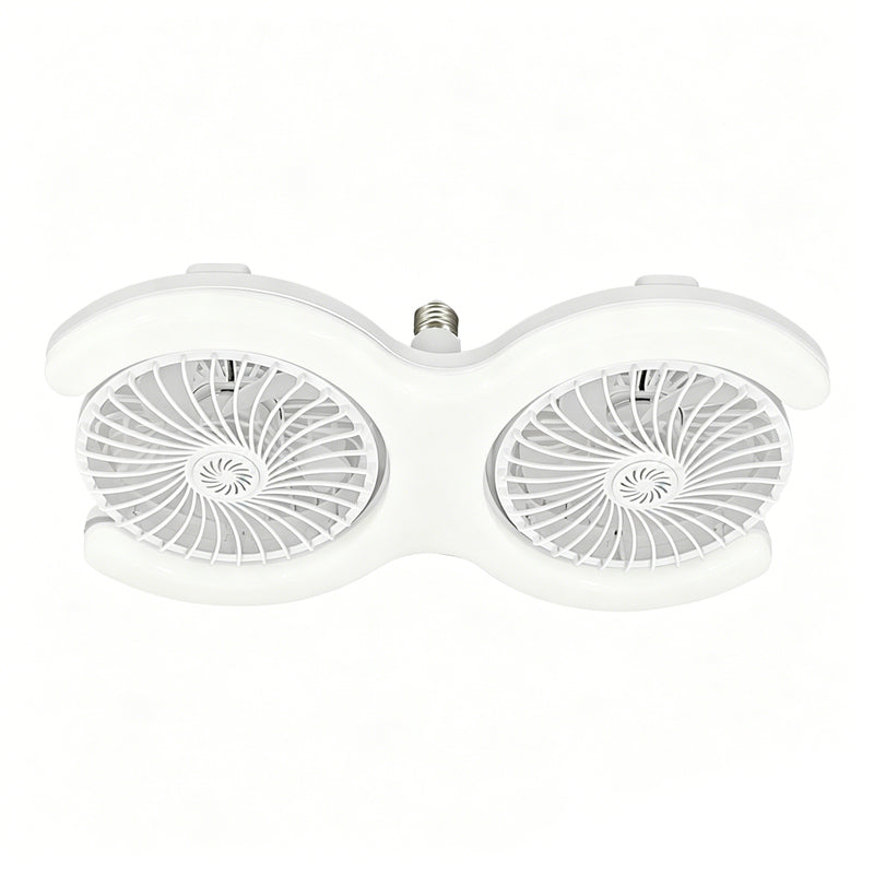 🌀 60% RABATT NU! 💡 Dubbelhovad LED-takfläkt med Belysning – 3 hastigheter & fjärrkontroll – 2 oberoende huvuden, perfekt för stora rum – snygg och tyst ✨🏠