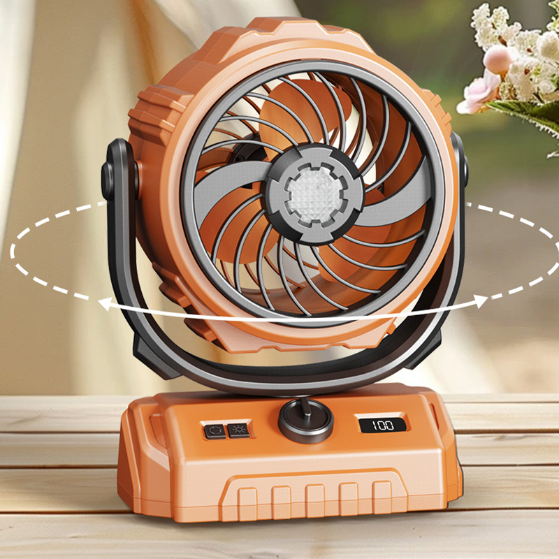 🌬️ 6-tums campingfläkt – 100 hastigheter, oscillerande & stort batteri – perfekt för tält, husbil & strömavbrott 🔋