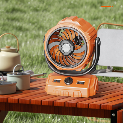 🌬️ 6-tums campingfläkt – 100 hastigheter, oscillerande & stort batteri – perfekt för tält, husbil & strömavbrott 🔋