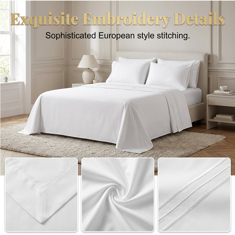 🛏️ 50% RABATT NU! ✨ Lyxigt Broderat Europeiskt Sängklädesset – Mjukt tyg & elegant design – Ger ett förfinat touch till vilket sovrum som helst – bekvämt och andningsbart 🌙🌸