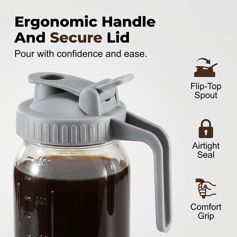 🧊 Kallbryggd kaffebryggare – med tätt lock, brygg smooth cold brew över natten, mindre syra & fylligare smak, perfekt för varma dagar 🌿