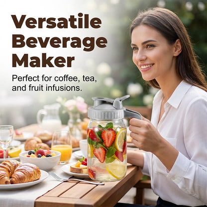 🧊 Kallbryggd kaffebryggare – med tätt lock, brygg smooth cold brew över natten, mindre syra & fylligare smak, perfekt för varma dagar 🌿