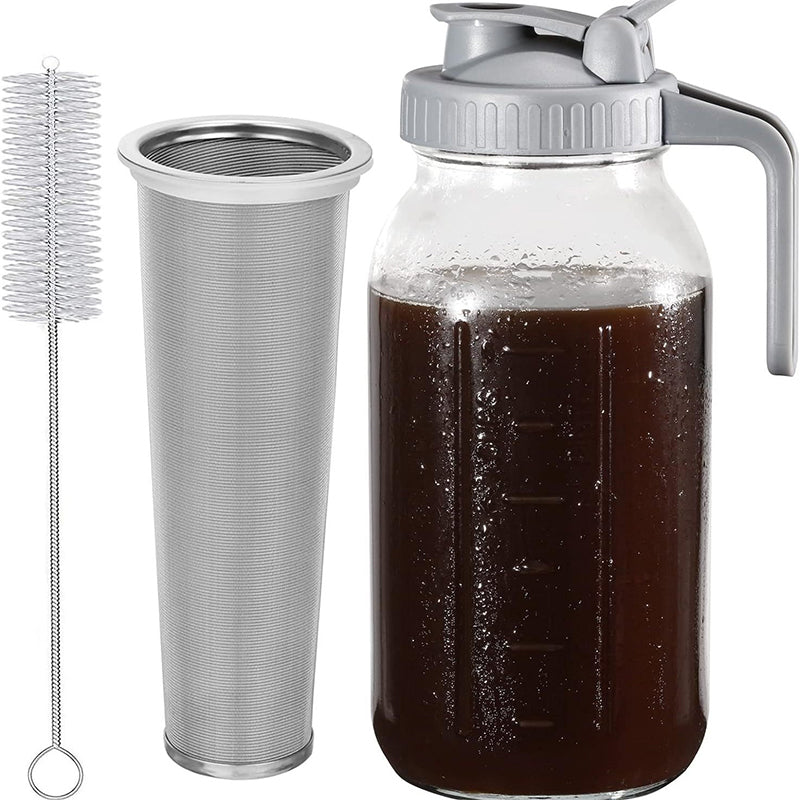 🧊 Kallbryggd kaffebryggare – med tätt lock, brygg smooth cold brew över natten, mindre syra & fylligare smak, perfekt för varma dagar 🌿