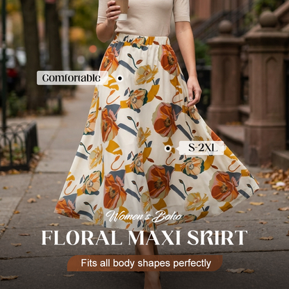 Dam Boho Blommig Maxikjol