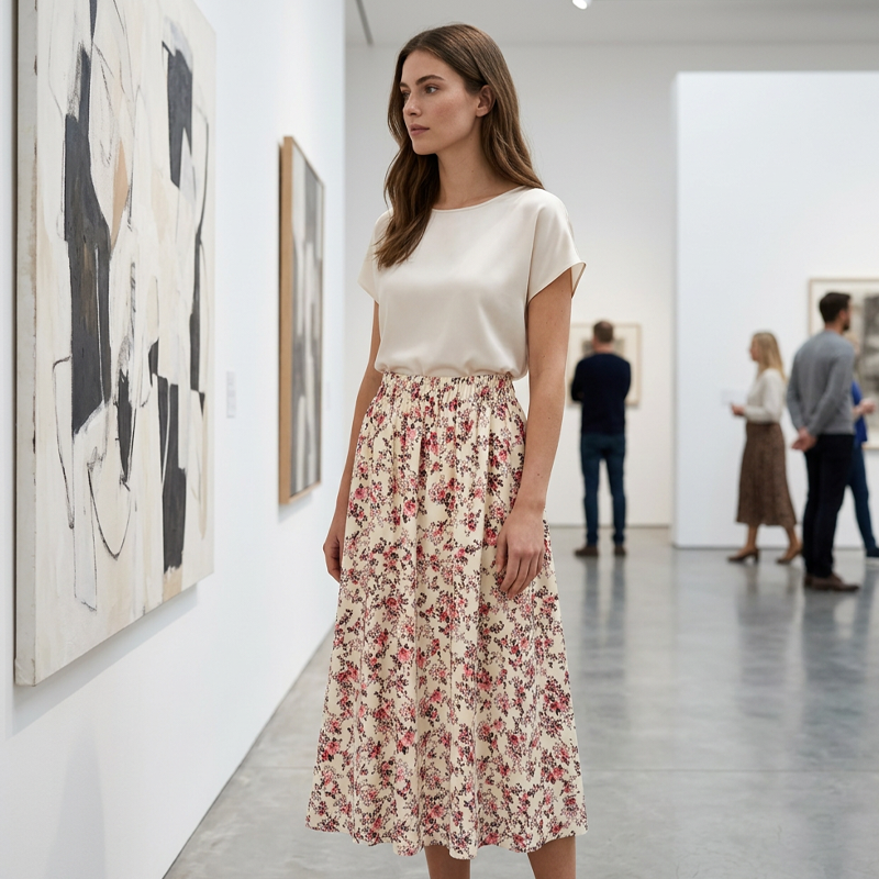 Dam Boho Blommig Maxikjol